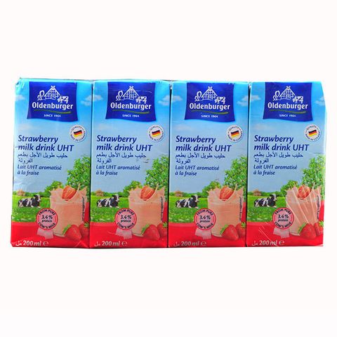 Sữa tươi Oldenburger vị dâu tây vỉ 200ml