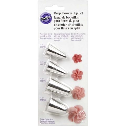 4PC DROP FLOWERS TIP SET (Bộ đui trang trí hình hoa 4 chiếc)