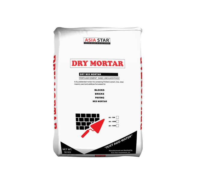 Vữa khô trộn sẵn - DRY MORTAR AS-75M (Vữa xây trát mác 75)