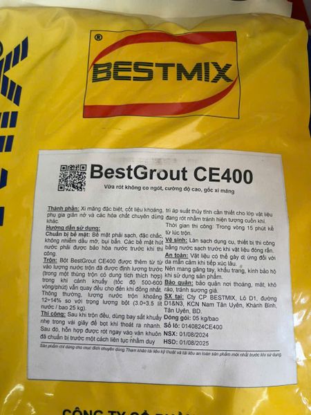 Vữa rót không co ngót - BestGrout CE400 - túi 5kg – Chống Thấm Nguyên Dũng