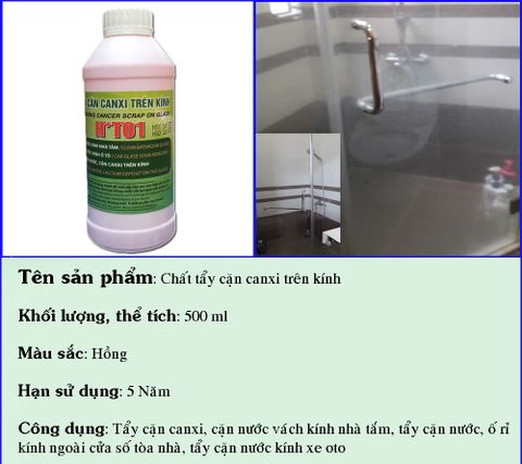  Tẩy cặn canxi trên kính - 500ml 