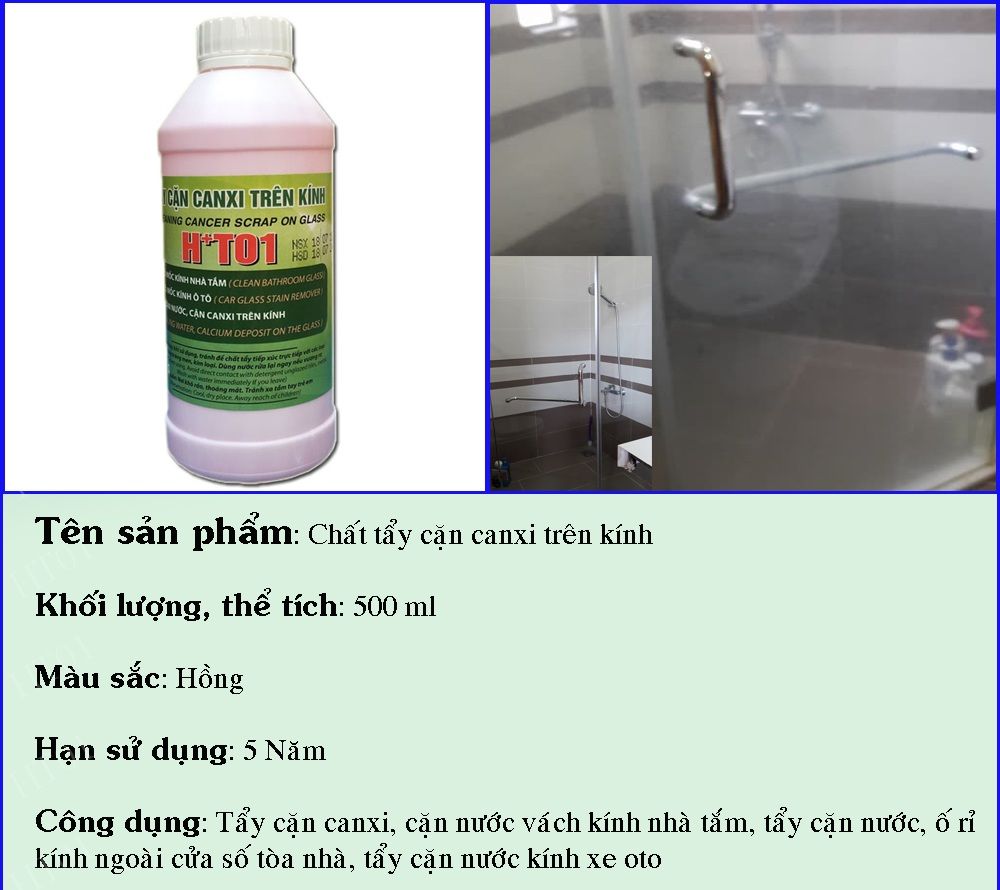 Tẩy cặn canxi trên kính - 500ml