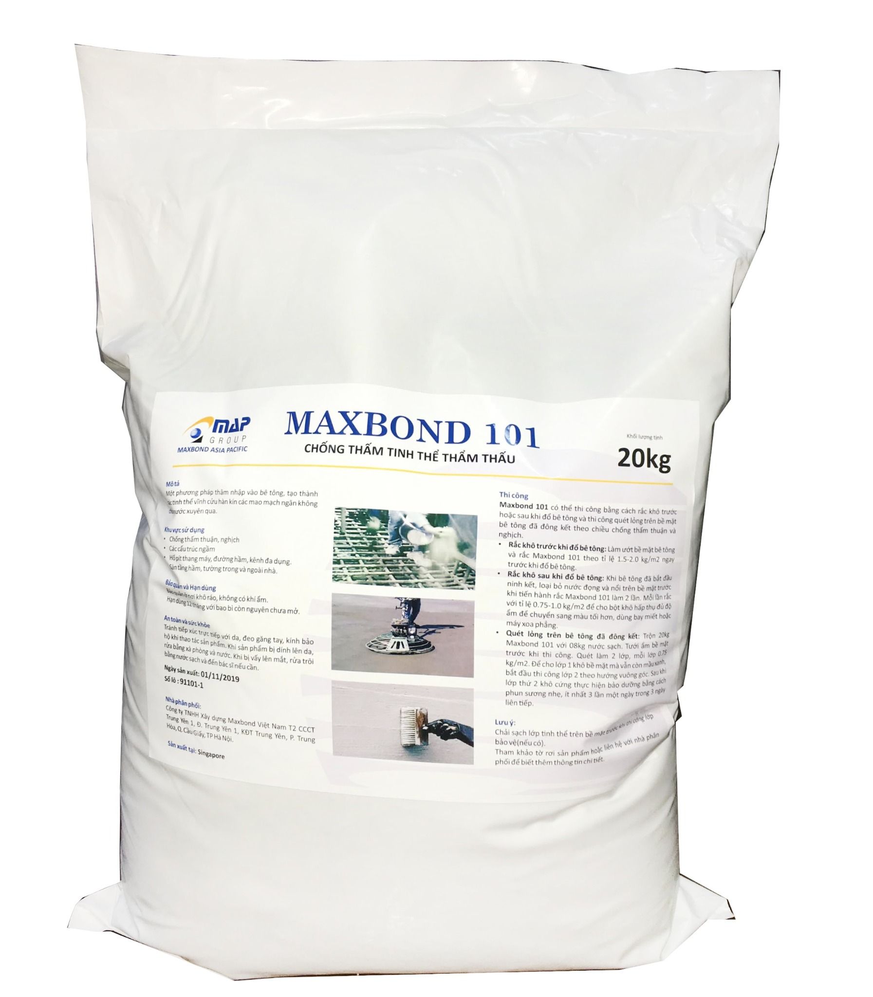 MAXBOND 101 – Chống thấm ngược tinh thể thẩm thấu gốc xi măng