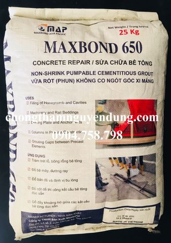  Vữa tự chảy không co ngót Maxbond 650 