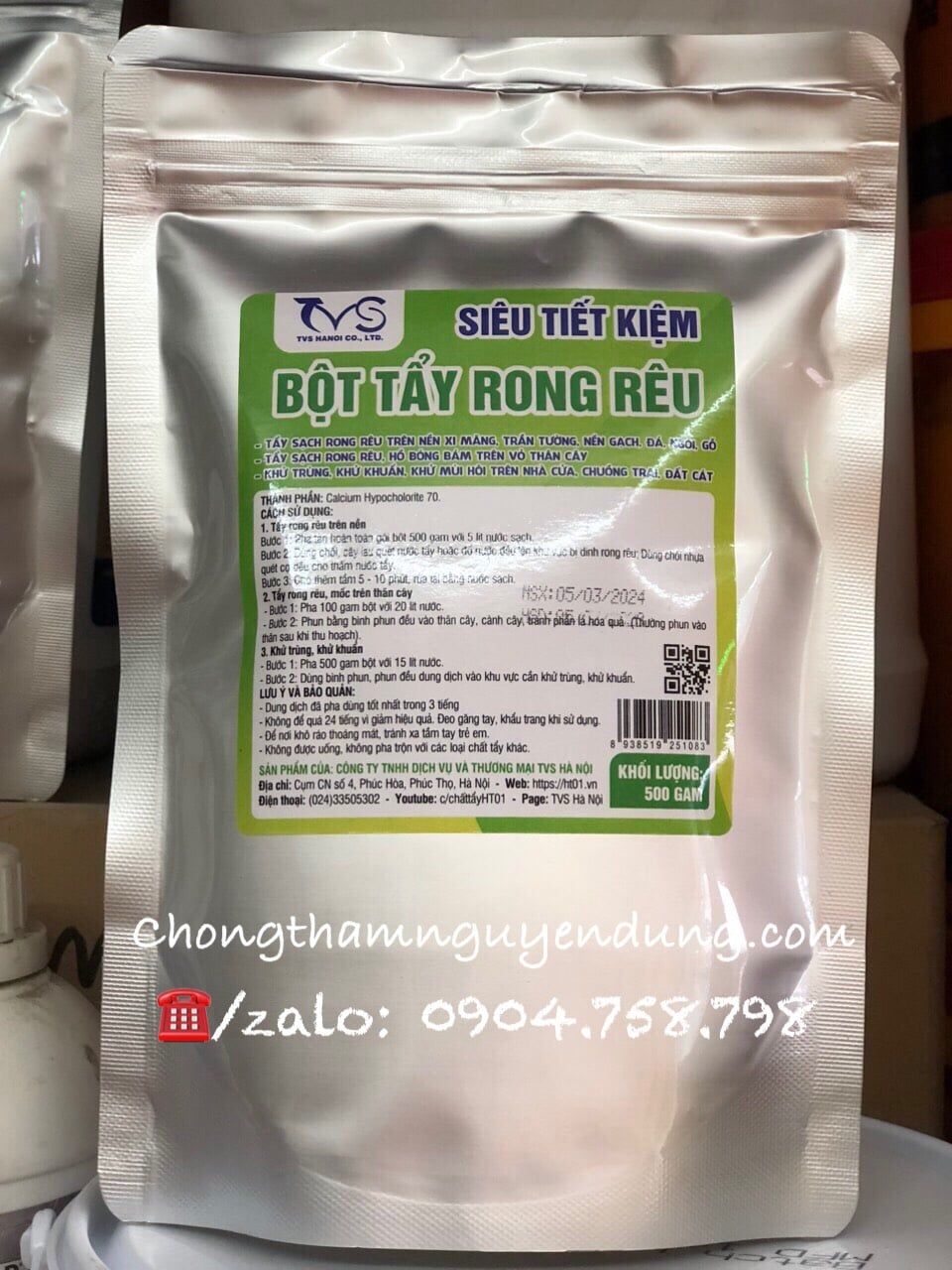 Bột tẩy rong rêu TVS – Chống Thấm Nguyên Dũng