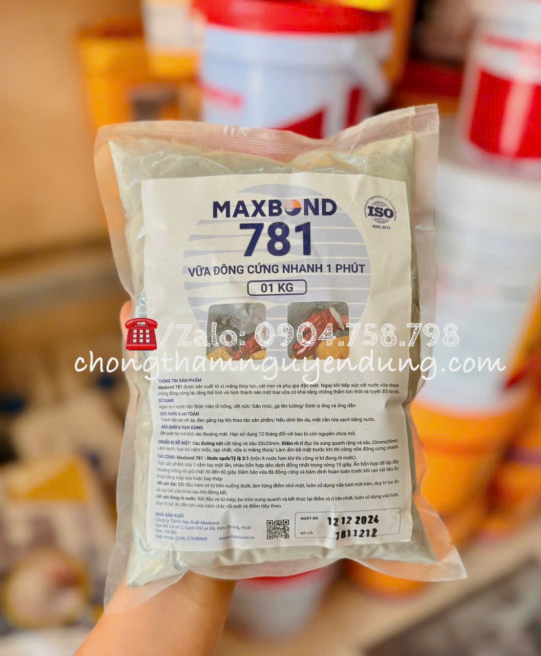 Đông cứng nhanh 1 phút - Maxbond 781