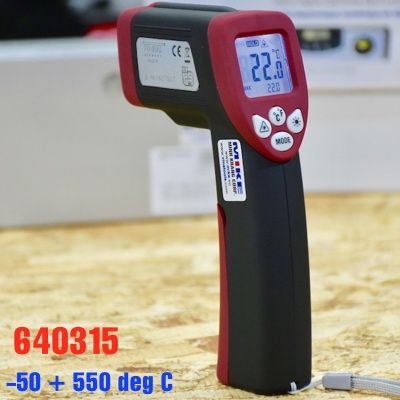 Máy đo nhiệt độ từ xa bằng hồng ngoại -50 – 550 độ C, laser định điểm. Code: 3.10.012.0001 | www.thietbinhapkhau.com | Công ty PQ 