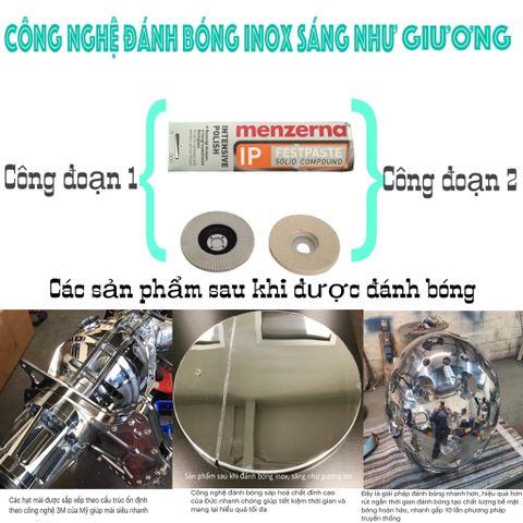  Bộ Kit đánh bóng nhanh chỉ cần qua hai công đoạn cho máy mài cầm tay, đánh bóng inox sáng như gương  Code  PQ 3.10.301.10109 