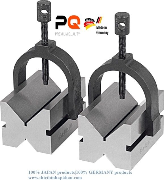 Cặp khối Vee cùng kẹp (Pair of double Vee blocks with clamp). Code: 3.40.400.0274 | www.thietbinhapkhau.com | Công ty PQ 