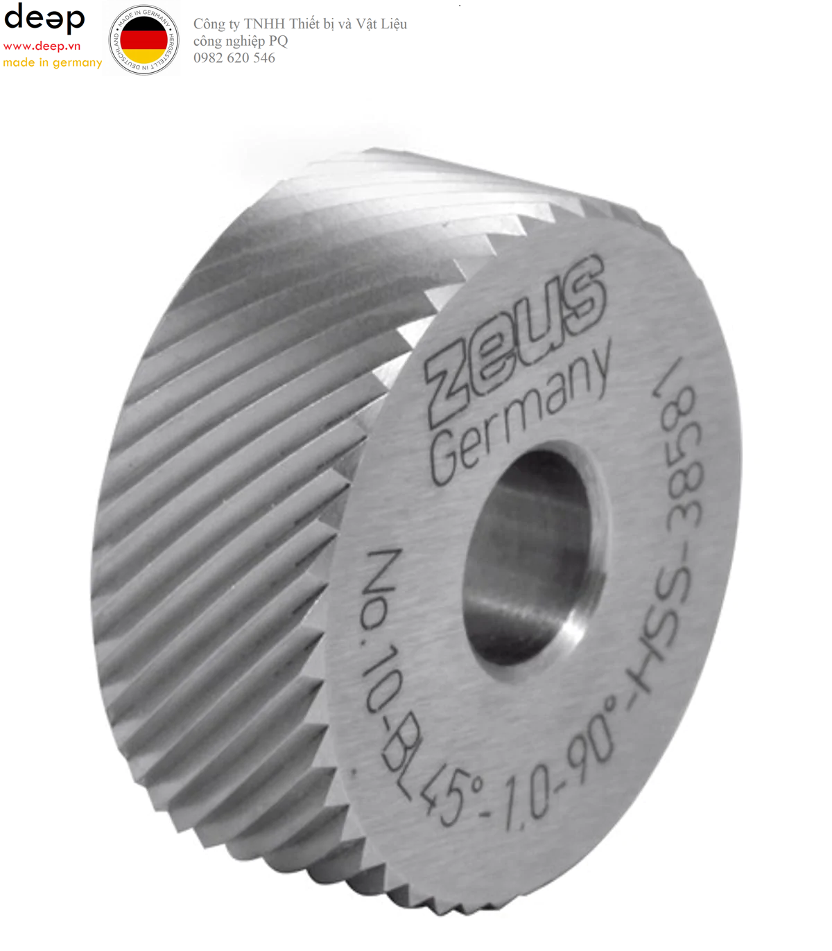 BÁNH LĂN NHÁM NGHIÊN TRÁI 45 ĐỘ BƯỚC 1 RỘNG 4MM PHI 10 ZEUS 290186 10X4/1,0 piqi1