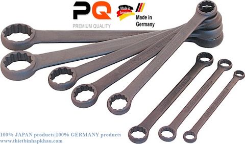  Bộ cờ lệ hai đầu hình tròn, phot phat thẳng (Double-ended ring spanner set, straight phosphated). Code: 3.04.400.0727 | www.thietbinhapkhau.com | Công ty PQ 