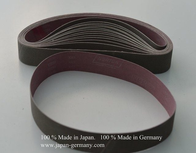 Bộ 10 Giấy nhám vòng 25 mm x 650 mm ( nhám vòng 25x650 ) mài kim loại hạt Ceramic U254 X45 Norax. Code: 3.10.511.1318