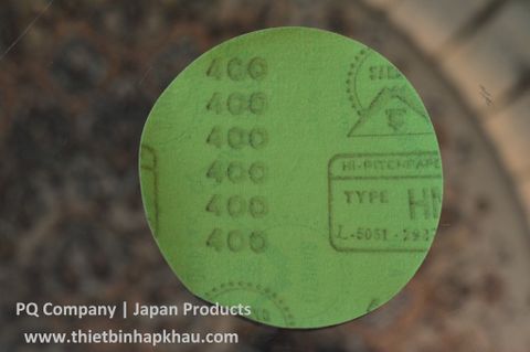  Nhám dĩa HN mặt lưng có lông dính, Hộp 100 tờ; Qui cách 125mm x không lỗ; Độ hạt P400. Code: 3.10.530.0014 | www.thietbinhapkhau.com | Công ty PQ 