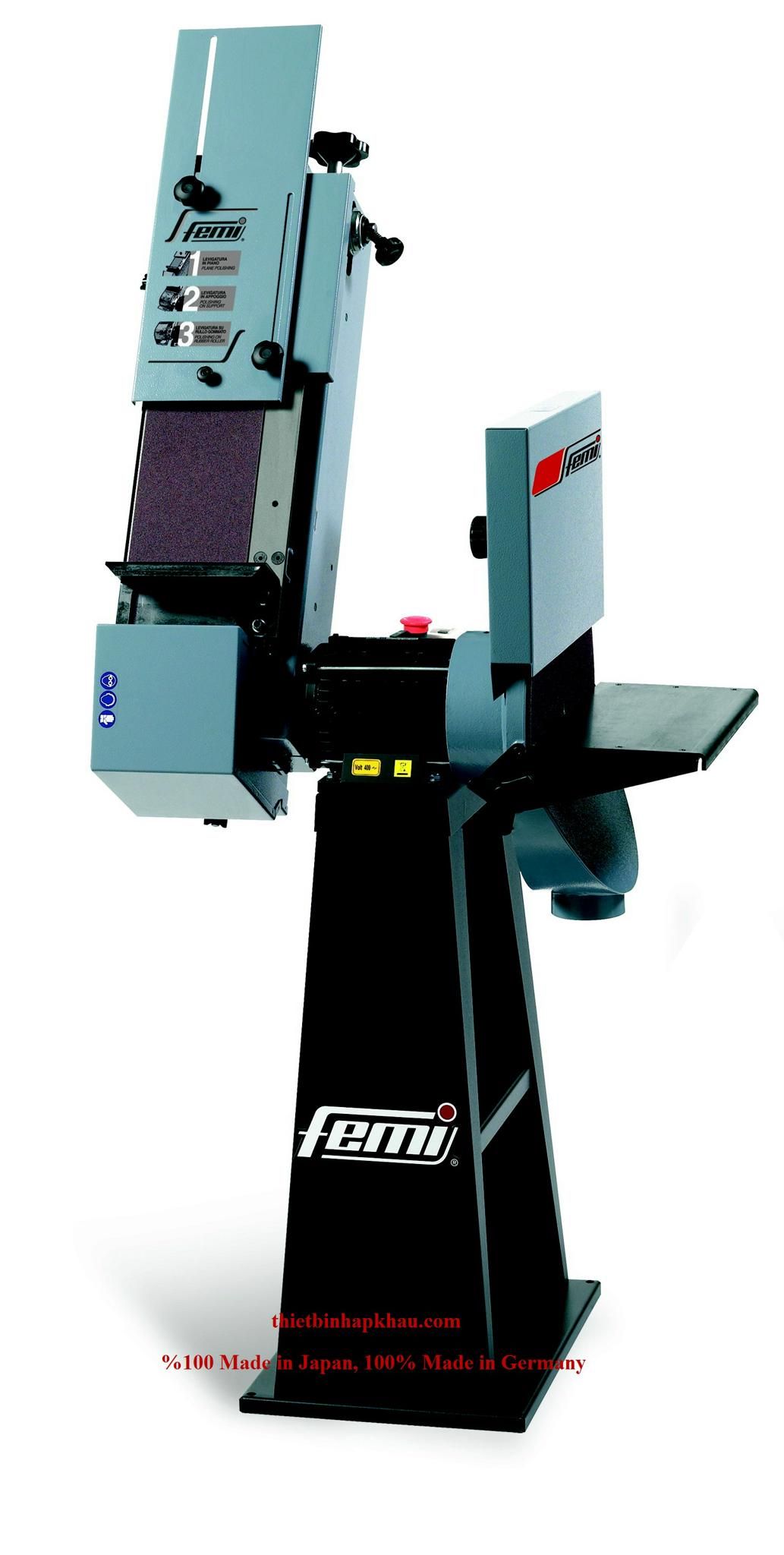 Máy mài, máy đánh bóng inox Femi bằng dây đai giấy nhám vòng (150x1750) loại 539B, %100 châu Âu . Code: 2.10.000.0076 | www.thietbinhapkhau.com | Công ty PQ 