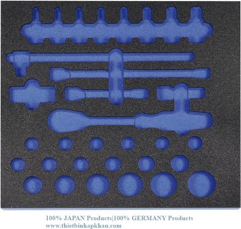  Miếng xốp đựng dụng cụ. Hexagon socket set 1/2″.Code: 3.40.400.1108 | Www.Thietbinhapkhau.Com | Công Ty PQ 