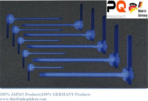  Mút xốp đựng dụng cụ. 3-way hexagon key T-wrench set.Code: 3.40.400.1161 | Www.Thietbinhapkhau.Com | Công Ty PQ 