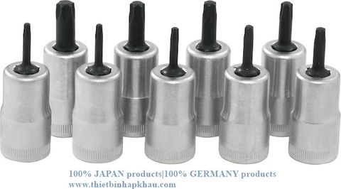  Bộ tua vít Torx 3/8 hình vuông 9 miếng (Set of Torx® screwdriver bits 3/8″ square, 9-piece). Code: 3.10.400.0199 | www.thietbinhapkhau.com | Công ty PQ 