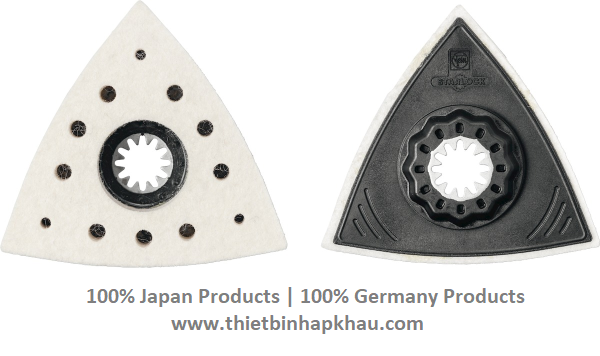 Đế gắn nhám lông dính dạng tam giác. Felt polishing plate set, 2-piece. Code: 3.40.400.1699 | www.thietbinhapkhau.com | Công ty PQ 