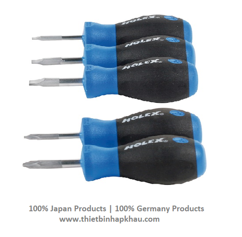  Bộ tua vít, 5 mẫu đầu slot và Pozidriv 3/2 (Screwdriver set, stub, 5-piece Slot-head and Pozidriv 3/2). Code: 3.10.400.0177 | www.thietbinhapkhau.com | Công ty PQ 