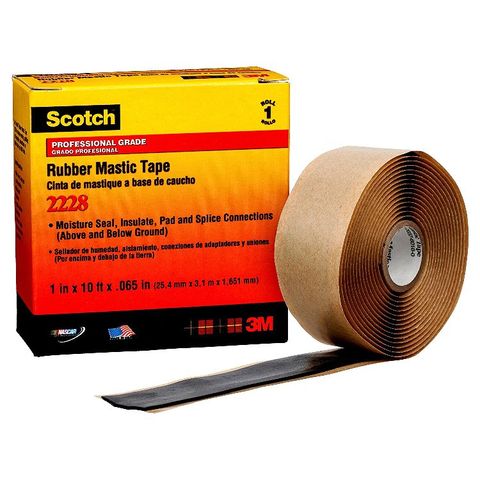  BĂNG KEO ĐIỆN TỰ KẾT DÍNH, CHỊU DÒNG CAO, CHỐNG NƯỚC, TIÊU ÂM 3M SCOTCH RUBBER MASTICTAPE 50MMX3.1MX1.6MM 