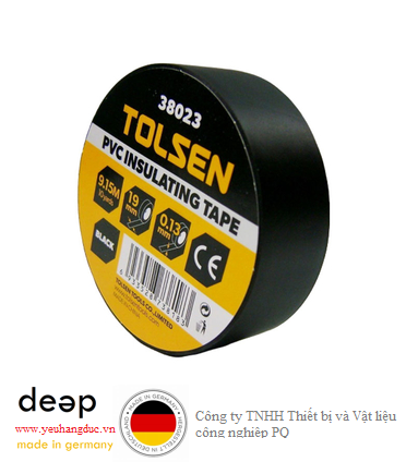  Băng keo điện màu đen 9,15m Tolsen 38023 Piqi3 | Www.Thietbinhapkhau.Com | Công Ty PQ 