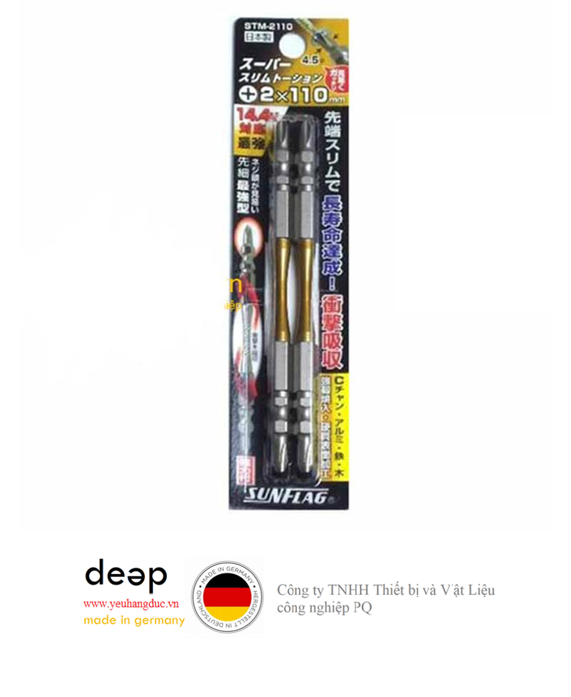 Bộ đầu vít STM-2110 (#2X110) Sunflag   Piqi4 | Www.Thietbinhapkhau.Com | Công Ty PQ 
