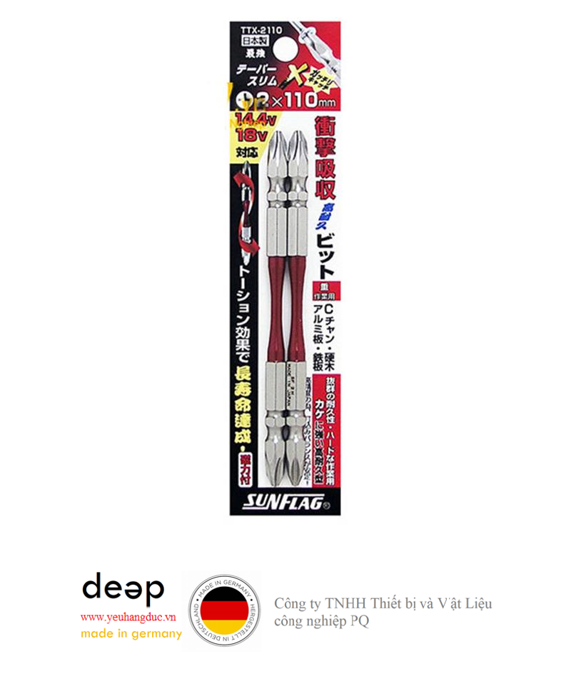 Bộ đầu vít TTX-2125 (#2X125) Sunflag   Piqi4 | Www.Thietbinhapkhau.Com | Công Ty PQ 