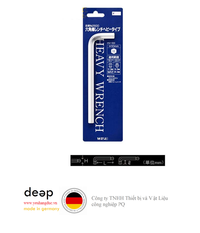 Cờ lê đầu lục giác WISE NO.2600 HV-2.5   Piqi4 | Www.Thietbinhapkhau.Com | Công Ty PQ 