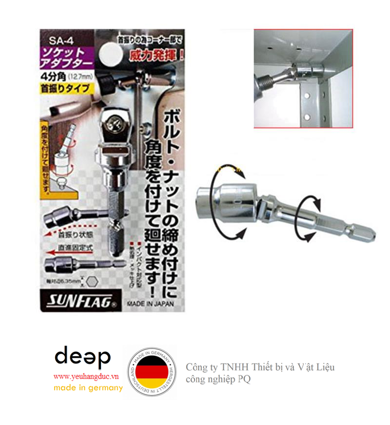 Đầu nối vít SA-3 (3/8 inch. 9.52) Sunflag   Piqi4 | Www.Thietbinhapkhau.Com | Công Ty PQ 