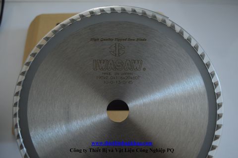  D190, Lưỡi cưa đĩa hợp kim cắt nhôm D190 x 2.0 x 1.6 x 20 x 60 T Code: 3.20.610.0041 | Www.Thietbinhapkhau.Com | Công Ty PQ 