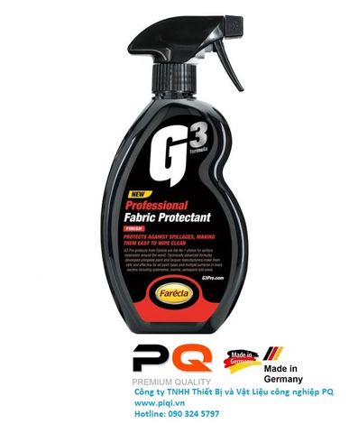  Chai xịt bảo vệ bề mặt vải, nỉ G3 Pro Fabric Protectant 500ml  G3P7204 PQ Châu Âu Bảo dưỡng xe hơi ô tô dành cho Dân Chuyên 