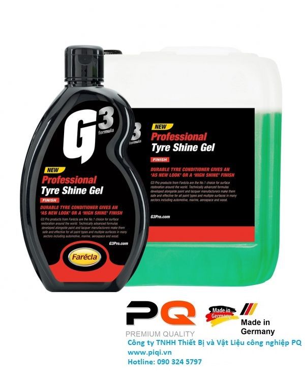 Gel bảo dưỡng và tạo độ bóng lốp xe G3 Pro Tyre Shine Gel 500ml  G3P7213 PQ Châu Âu Bảo dưỡng xe hơi ô tô dành cho Dân Chuyên