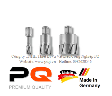 Mũi khoan lõi PQ HM Ultra 35 với 3/4 trong giá đỡ Weldon D45mm. Made in Germany. Code PQ 3.40.800.63127747010