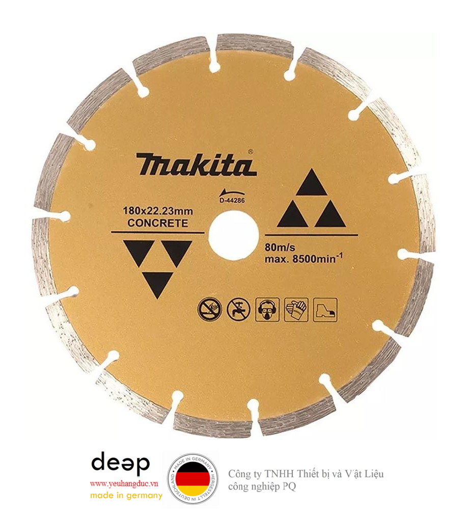 Lưỡi cắt kim cương Makita D-44286 180x1.6x22.2mm   Piqi4 | Www.Thietbinhapkhau.Com | Công Ty PQ 