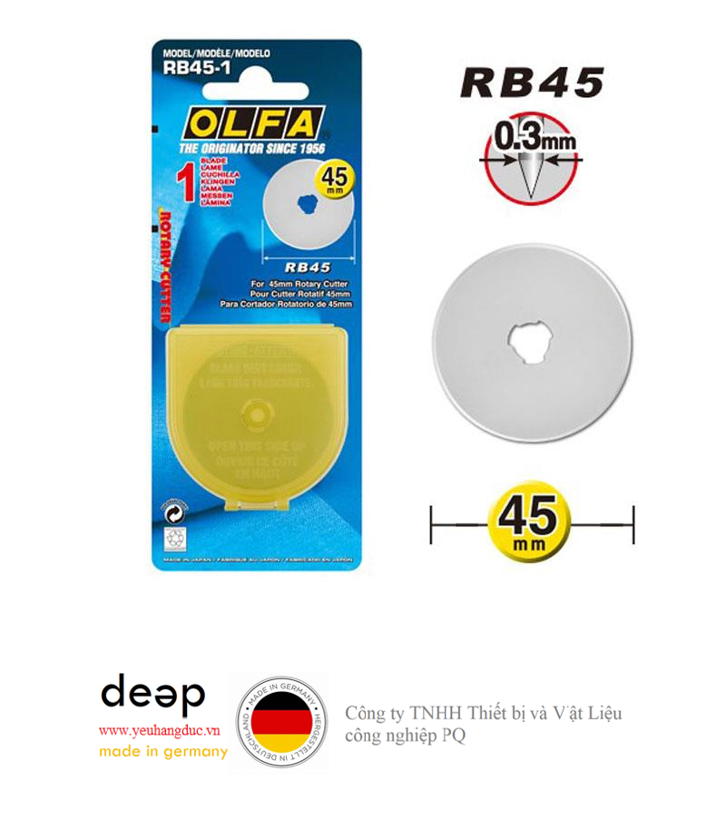 Lưỡi dao RB45-1 OLFA   Piqi4 | Www.Thietbinhapkhau.Com | Công Ty PQ 