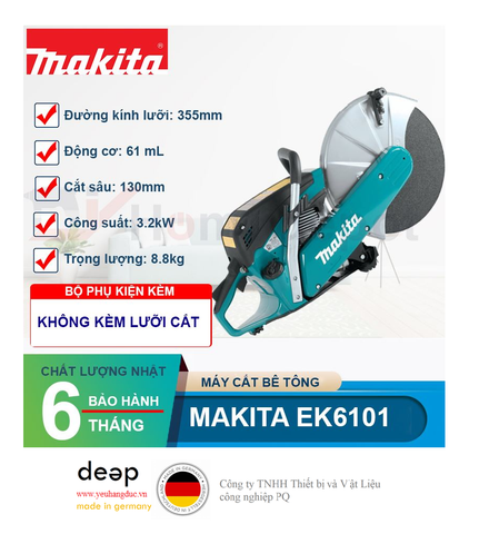  Máy cắt bê tông 2 thì MAKITA EK6101   Piqi4 | Www.Thietbinhapkhau.Com | Công Ty PQ 