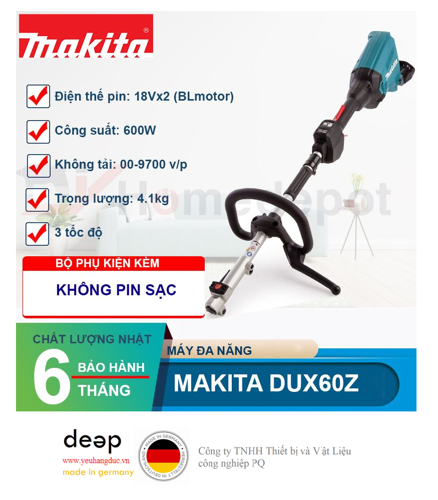 Máy cắt cỏ dùng pin Makita DUX60Z 18V   Piqi4 | Www.Thietbinhapkhau.Com | Công Ty PQ 