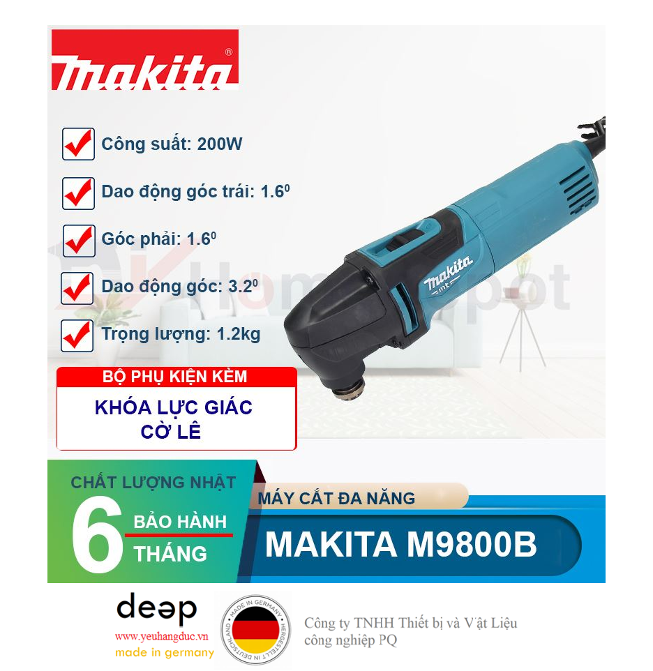 Máy cắt đa năng Makita M9800B   Piqi4 | Www.Thietbinhapkhau.Com | Công Ty PQ 