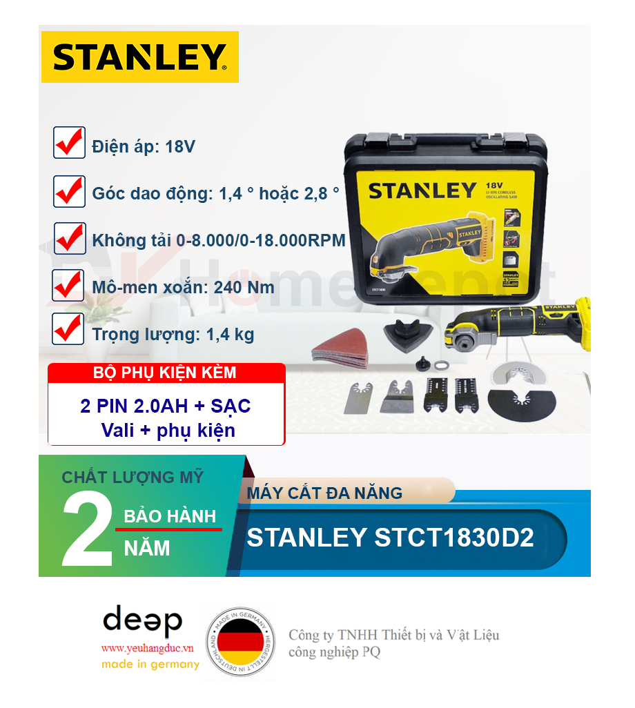 Máy cắt đa năng pin Stanley STCT1830D2   Piqi4 | Www.Thietbinhapkhau.Com | Công Ty PQ 