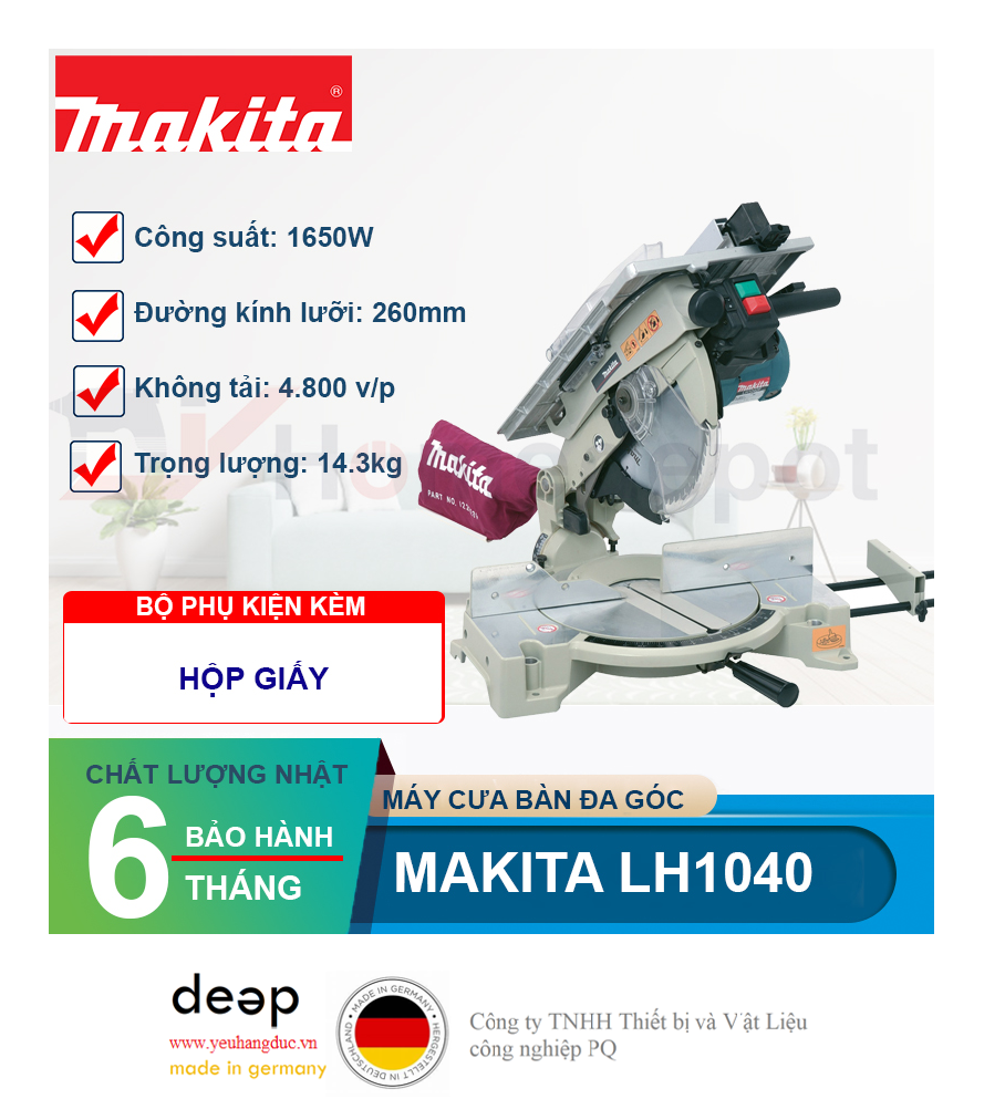 Máy cắt góc đa năng Makita LH1040   Piqi4 | Www.Thietbinhapkhau.Com | Công Ty PQ 
