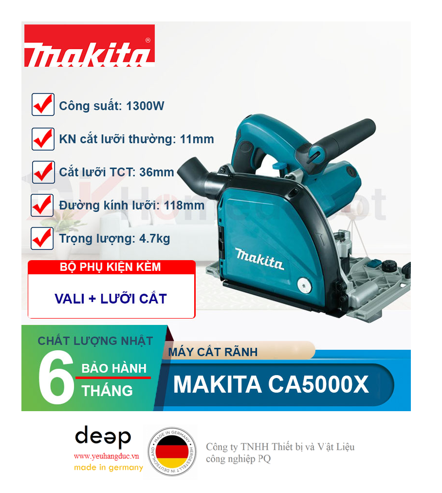 Máy cắt rãnh Makita CA5000X 118mm   Piqi4 | Www.Thietbinhapkhau.Com | Công Ty PQ 
