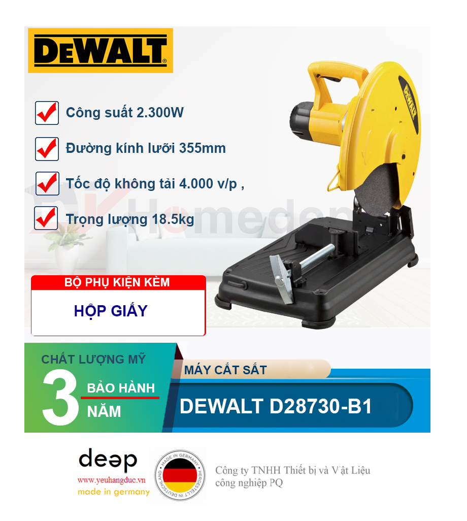 Máy cắt sắt Dewalt D28730-B1 2300W   Piqi4 | Www.Thietbinhapkhau.Com | Công Ty PQ 