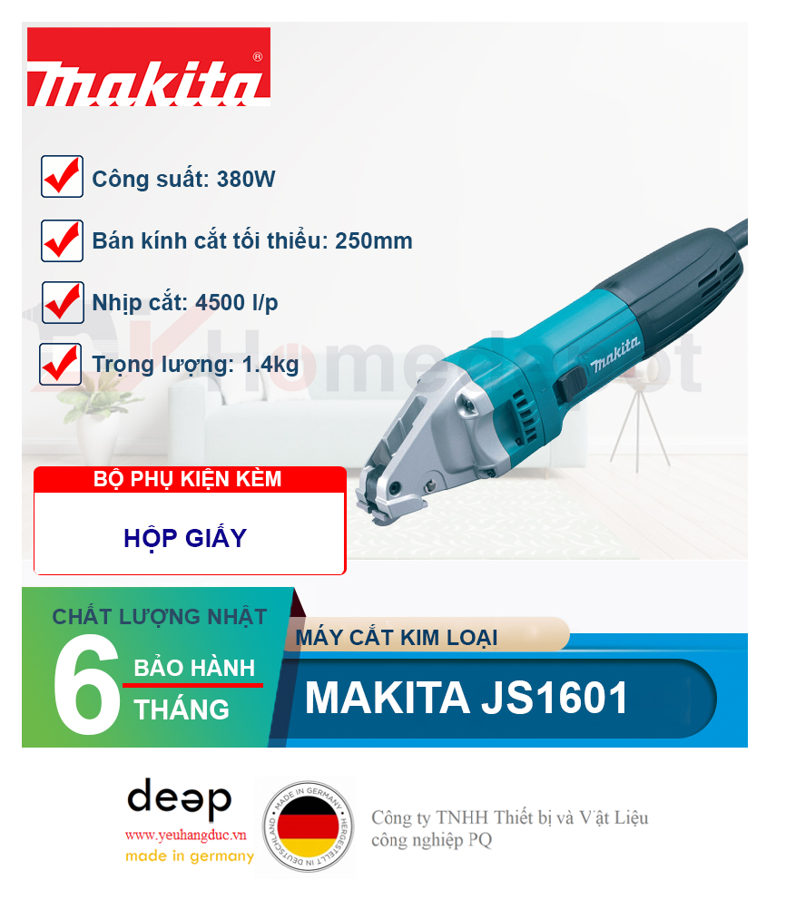Máy cắt tôn Makita JS1601 380W   Piqi4 | Www.Thietbinhapkhau.Com | Công Ty PQ 