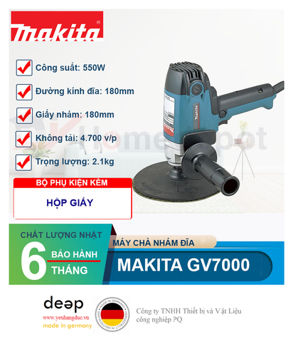  Máy chà nhám đĩa 500W Makita GV7000   Piqi4 | Www.Thietbinhapkhau.Com | Công Ty PQ 