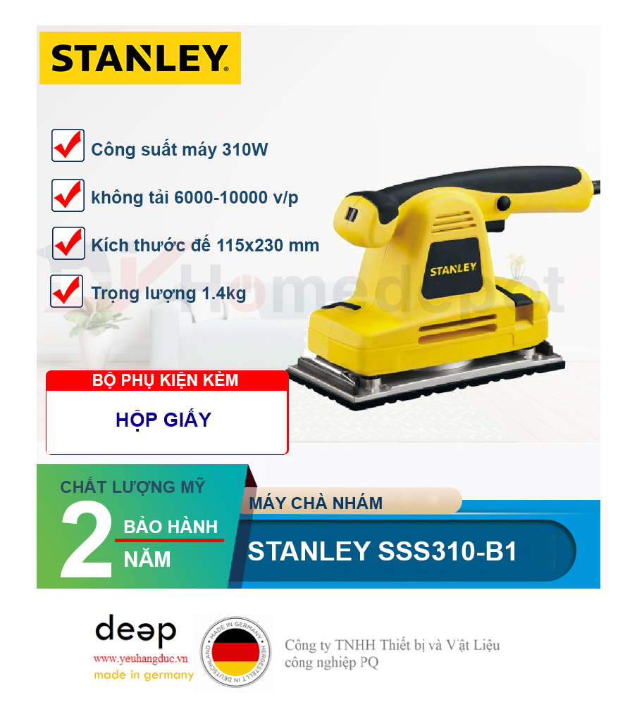 Máy chà nhám Stanley SSS310-B1   Piqi4 | Www.Thietbinhapkhau.Com | Công Ty PQ 
