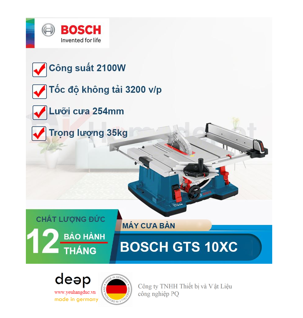 Máy cưa bàn Bosch GTS 10XC 2100W   Piqi4 | Www.Thietbinhapkhau.Com | Công Ty PQ 
