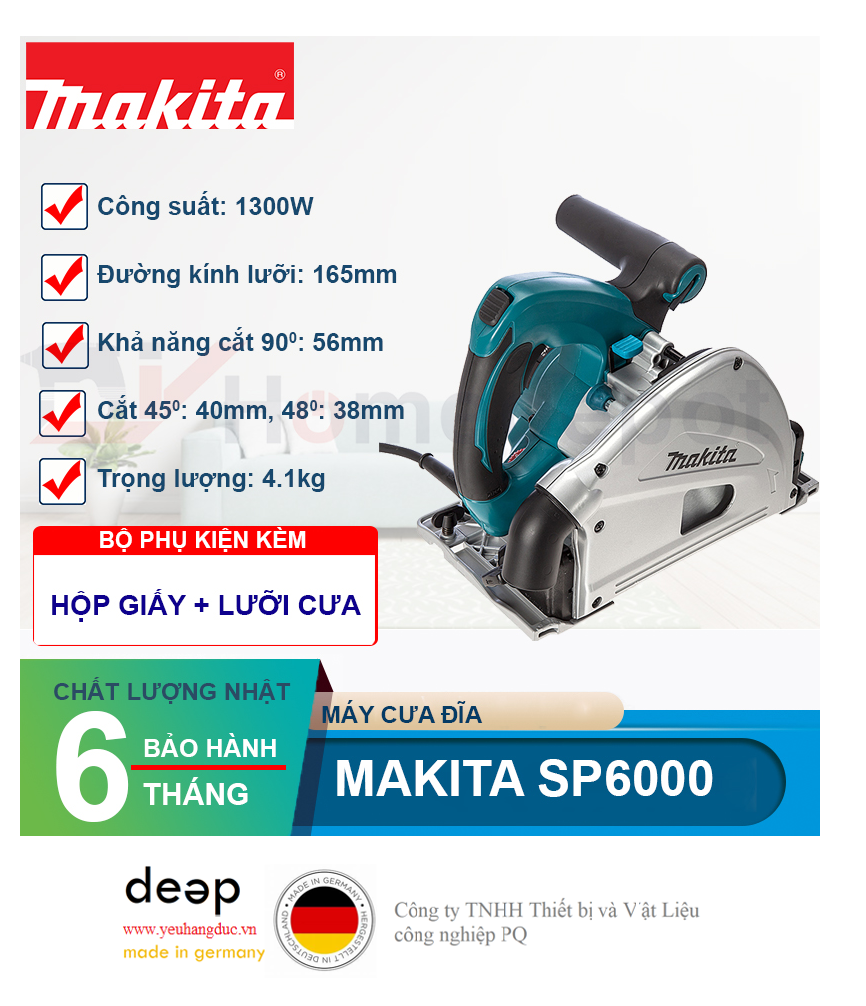Máy cưa gỗ Makita SP6000 1.300W   Piqi4 | Www.Thietbinhapkhau.Com | Công Ty PQ 