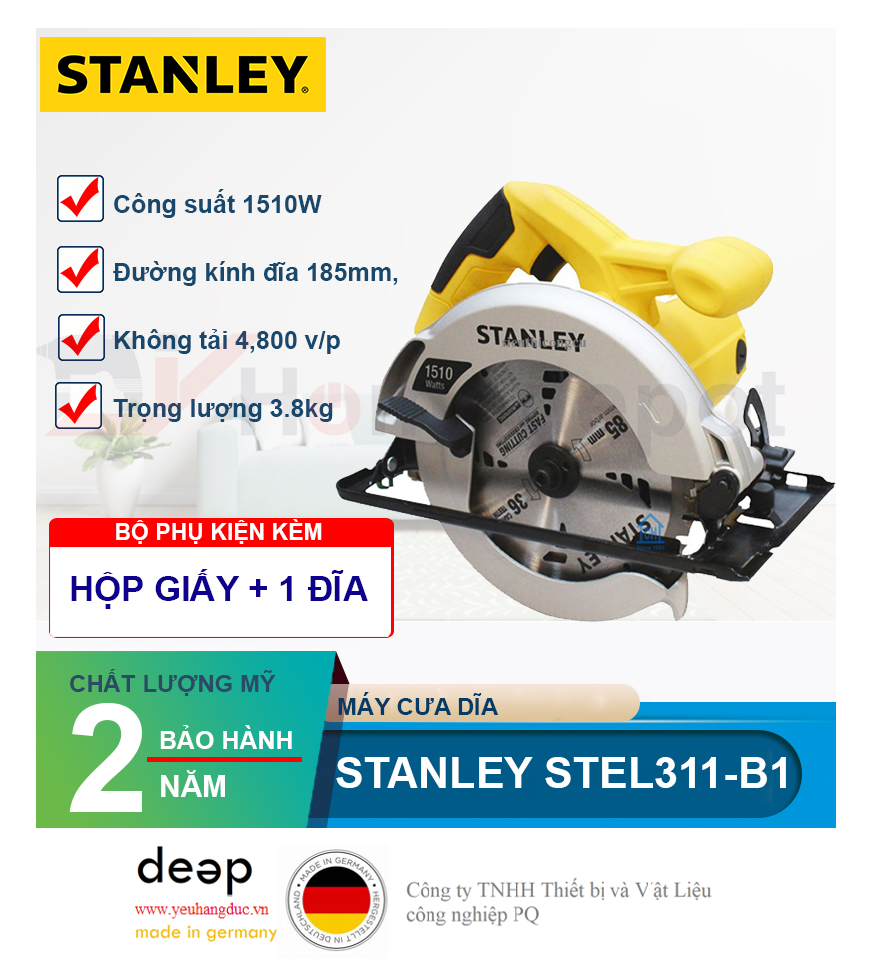 Máy cưa gỗ Stanley STEL311 1510W   Piqi4 | Www.Thietbinhapkhau.Com | Công Ty PQ 