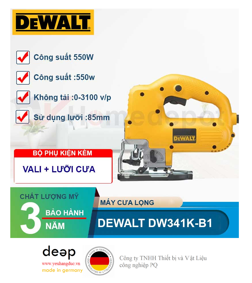 Máy cưa lọng Dewalt DW341K-B1   Piqi4 | Www.Thietbinhapkhau.Com | Công Ty PQ 