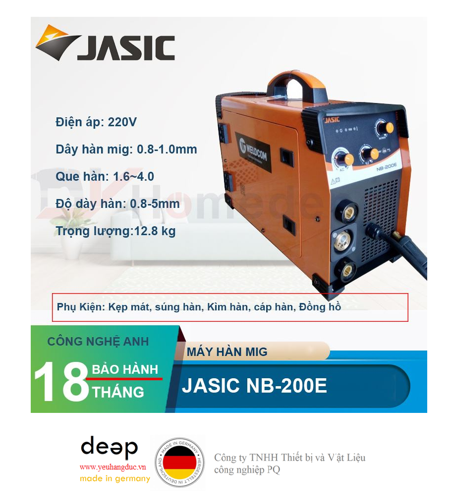 Máy hàn bán tự động Jasic NB-200E   Piqi4 | Www.Thietbinhapkhau.Com | Công Ty PQ 